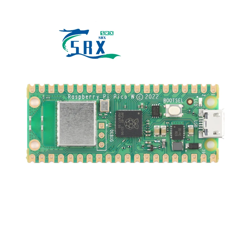 Placa de desenvolvimento de microcontrolador Raspberry Pi Pico W original genuíno RP2040 Dual Core