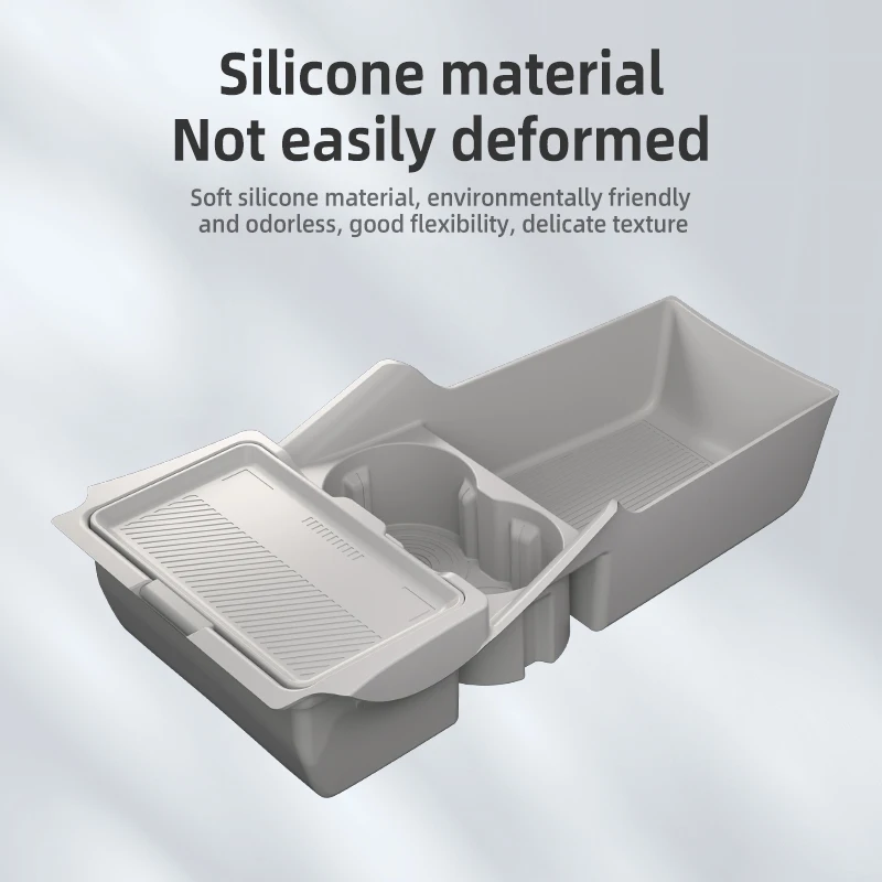 2025 For BYD Seal 06 DM-i Seal 6 DM-i Silicone Center Console Below Storage Box Central Control Organizer Mat Car Interior