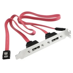 Dual Port SATA Serial ATA Cable To ESATA Bracket Adapter Cable