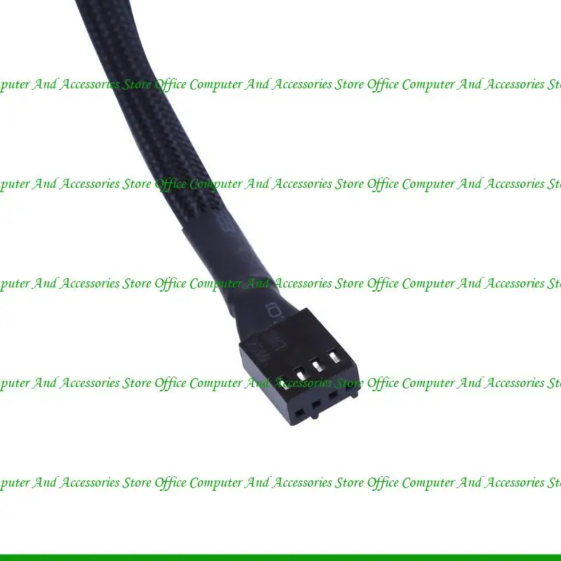 U55C 1 To 2 Way Y-Splitter Sleeved 4-Pin PWM Connector Fan Extension Adapter Cable