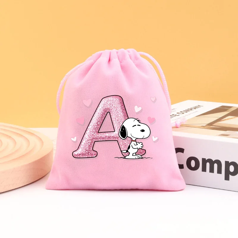 سنوبي القطن حزمة جيب سعة كبيرة مريحة ارتداء مقاومة حقيبة يد الكرتون أنيمي نمط حقيبة التخزين هدية للأطفال #1