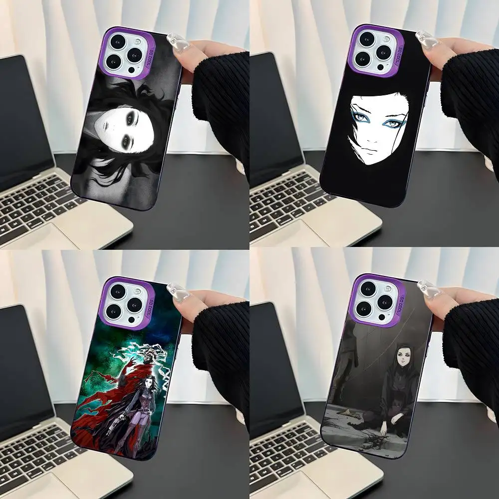 

Anime E-ergo P-Proxy For iPhone 17,16,15,14,13,12,11,Mini,Pro,E,SE4,XS,MAX Purple Shockproof Candy Matte Cover