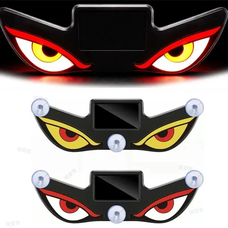 Solar Powered Led Ambient Light Wireless Car Neon Light Suction Cup Cool DEMON EYE USB Rechargeable Atmosphere Breathing Lamp