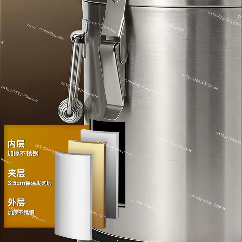 Thickened stainless steel insulation bucket transfer bucket large-capacity commercial insulation cold transportation turnover