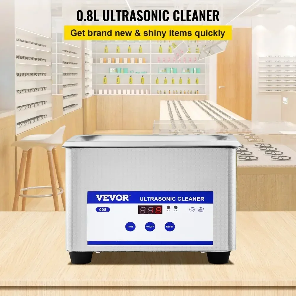 Vevor Ultraschall reiniger 2.2l digitaler Heizungs-Timer zur Reinigung von Schmuck reinigung Brille Edelstahl für den persönlichen Gebrauch