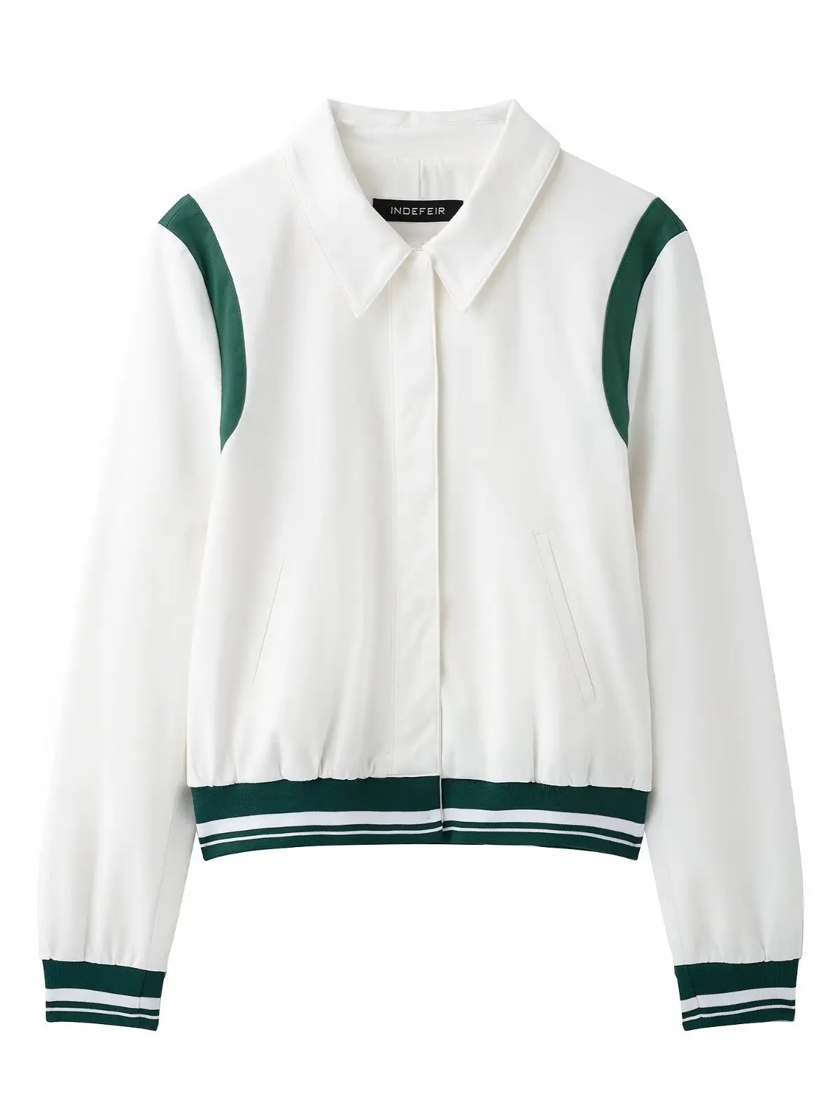 

College Sle Color Blo Collar Открытый кардиган Jaet Летняя новая женская модная легкая верхняя одежда из полиэстера или