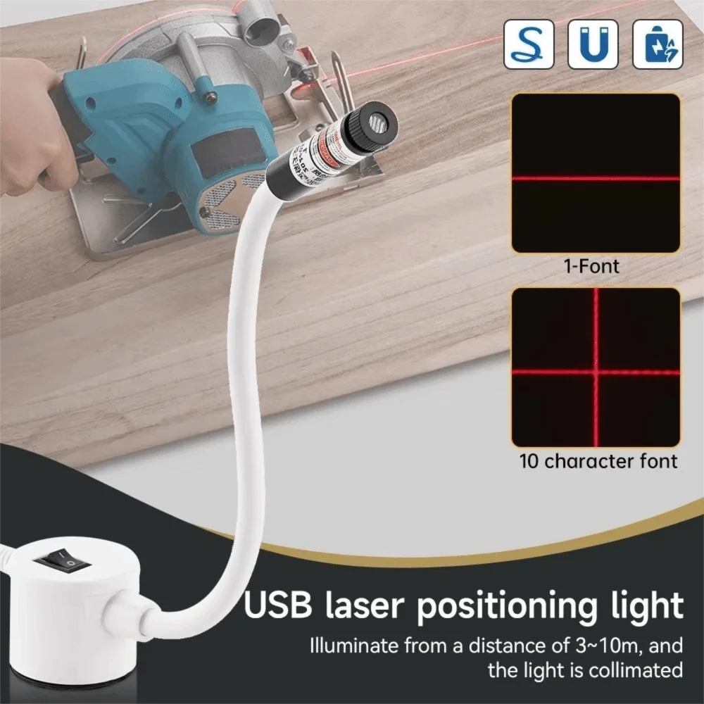 

Portable Magnetic Positioning Quilting Light for Sewing Multifunctional Single/cross-line Positioning Lights Work Light USB