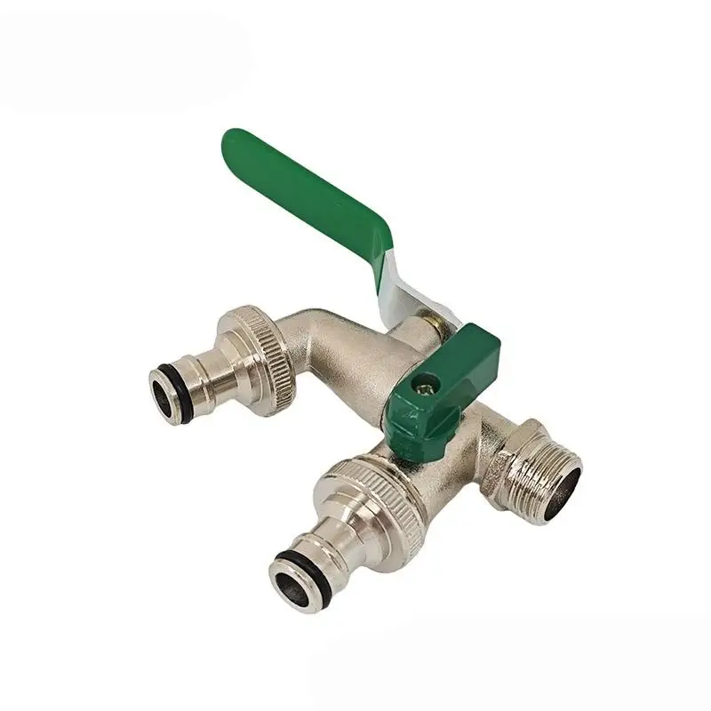.New.1Pcs Zinc Alloy Water Faucet 1/2'' 3/4'' Inside Outside Lever Handle Ball Valve Garden Water Supply Tap Irrigation Tool
