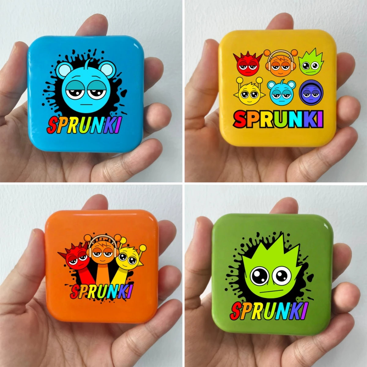 

Аниме мультфильм Sprunki карманный двухтактный чехол для таблеток пластиковый дорожный легкий модный контейнер для хранения лекарств для мальчиков