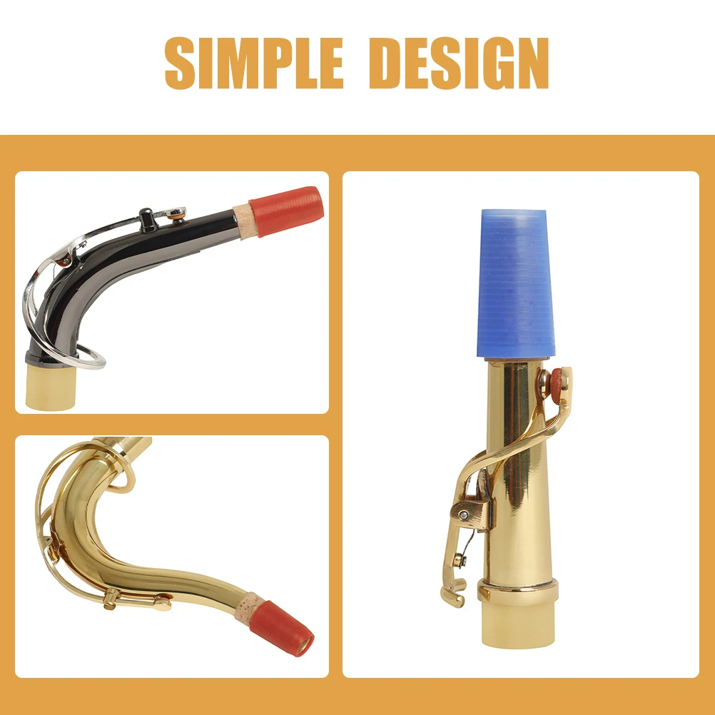 

3 Pcs Saxophone Protective Cover Mute Tenor Accessories Parts Support Bent Neck Hole Pad