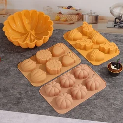 Silicone Baking Mold DIY Pumpkin Nut Leaves Joy of Harvest Fondant Cake Silicone Halloween Art Craft Decorating Tool