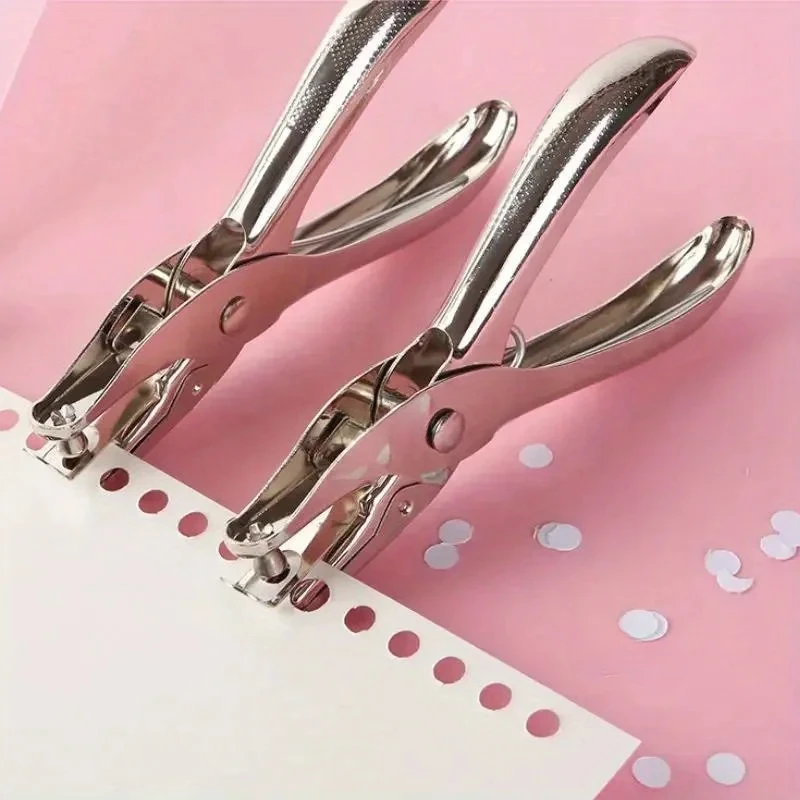 2pcs Single Hole Puncher Metal 6mm Pore Diameter Punch  Hand Paper Scrapbooking  Pliers