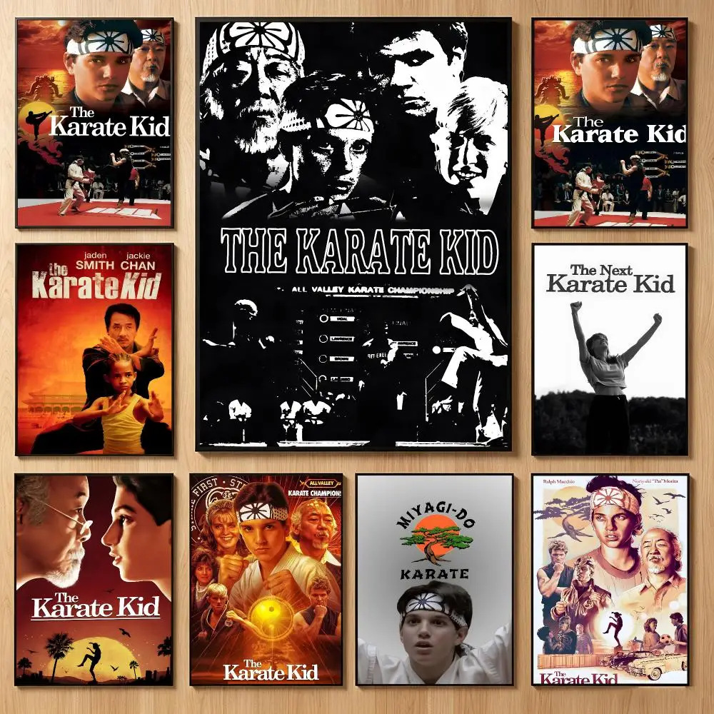 Inspiring Movie T-The Karate Kid Poster Classic Self-Adhesive PP Wall Sticker for Living Room Bar Decor Gift
