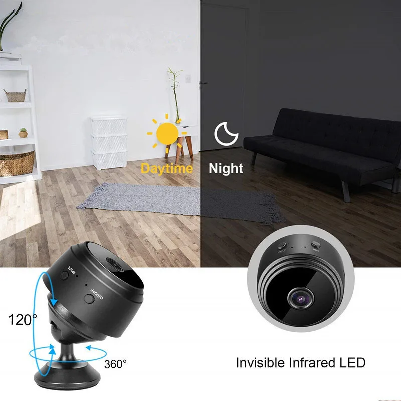 WiFi Mini Camera Recorder Security MonitoringWireless Video Mini Camera Recorder Voice CameraSmart Home For Infants