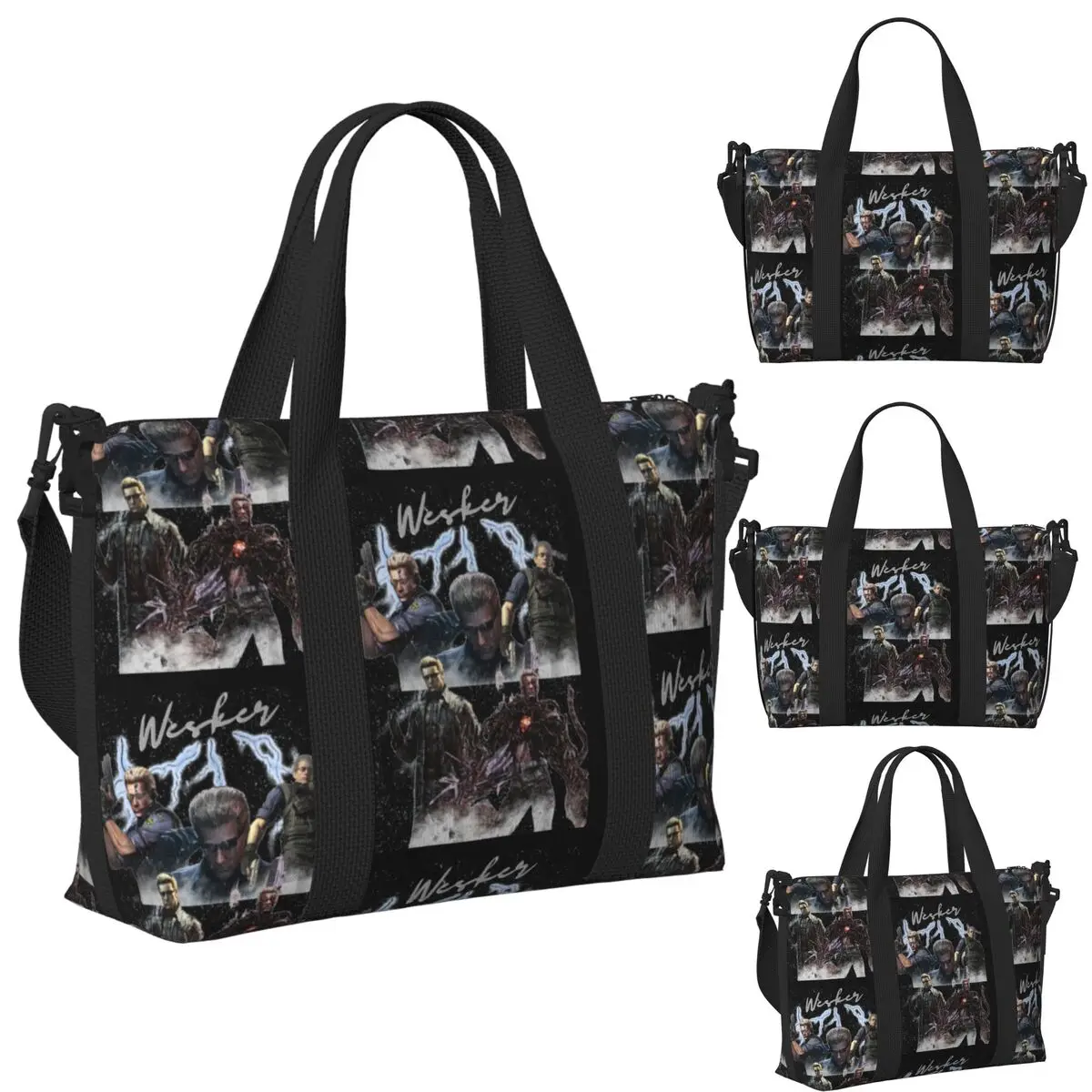 

Пляжная дорожная сумка с коллажем Альберт Уэйкер, большая вместительная сумка-тоут для тренажерного зала, йоги, женская дорожная сумка для покупок