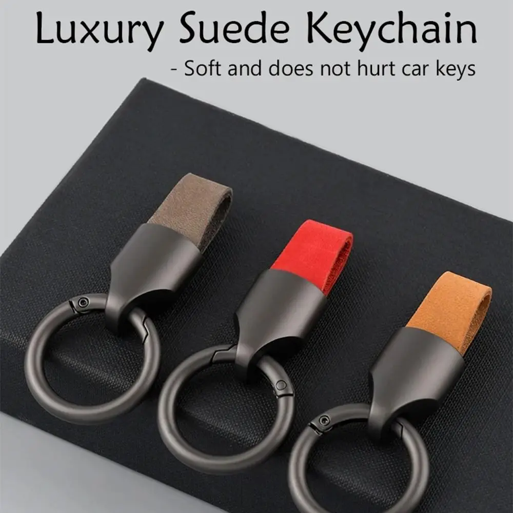 Styling Key Holder Car Key Buckle Key Ring Keys Organizer Leather Key Chain Pendant Bag Charms Round Buckle Car Accessories