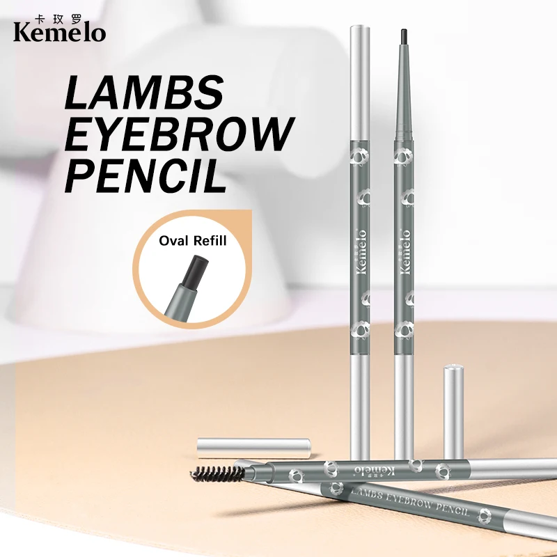 Kemelo Lambs Tude Fine Eyebrow Pencil Waterproof and Long-lasting Cosmetics Makeup Products for Women