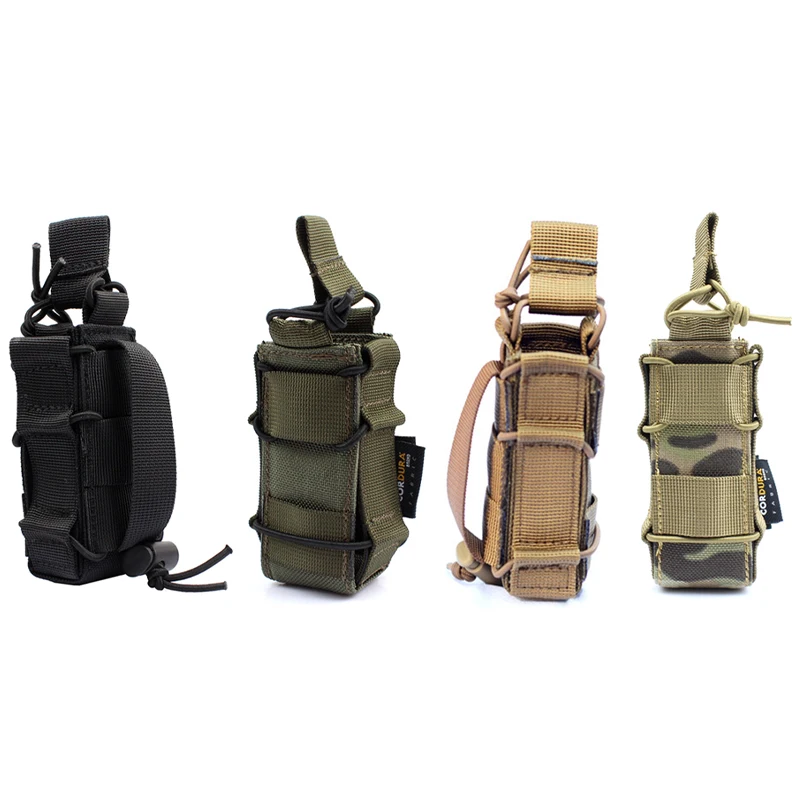 Taktische Magazin Tasche Pistole Einzel Mag Tasche Molle Taschenlampe Tasche Taschenlampe Halter Jagd Messer Holster Schießen Airsoft