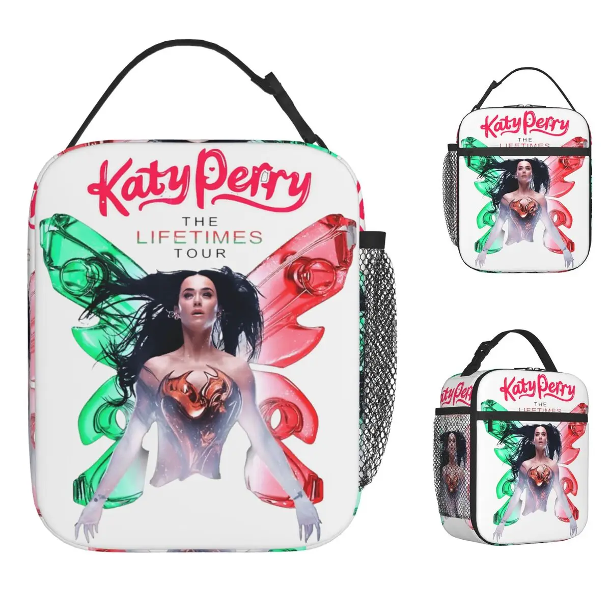 

Katyed Logo Perryed The Lifetimes Tour Lunch Bag School Portable Thermal Tote Handbags For Unisex Oxford Designer Cooler Bag