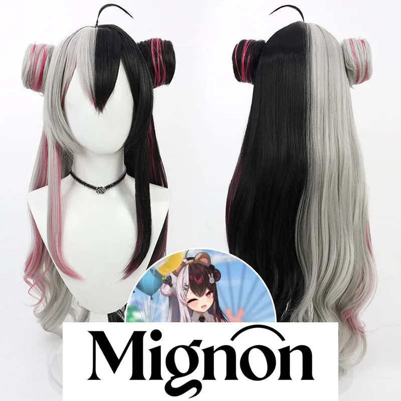 

Миньон Виртуальный VTuber Йорми Ренес Косплей Парик Двухцветное сращивание Съемные пучки для волос