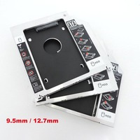 Aluminum 2nd Second Hdd Caddy  Hard Disk Drive Case 9.5mm 12.7mm Optibay for SATA 3.0 2.5'' SSD DVD CD-ROM Enclosure Adapterbox