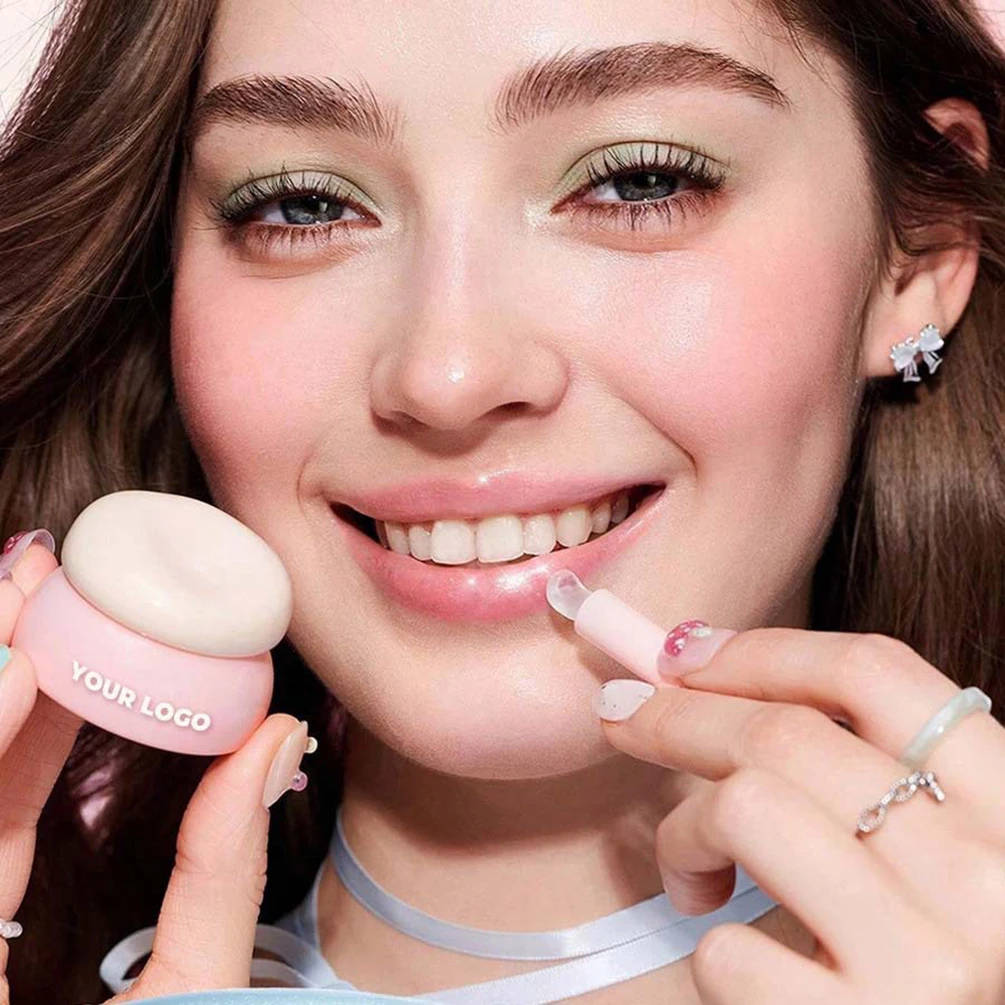 Private Label 8-color Canned Lip Gloss Custom Logo WaterproofBuilt-in Brush Moisturizer Long Lasting Jelly Makeup Wholesale