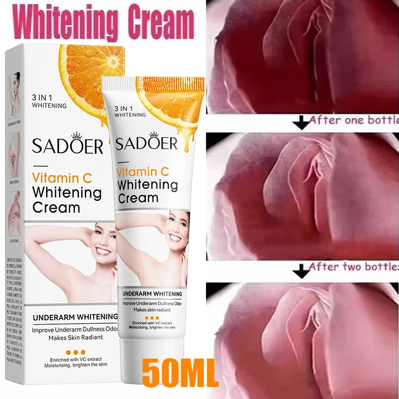 Body Whitening Cream Remove Thigh Inner Joint Dark Melanin Knee Bleach Private Part Whiten Lighten Moisturize Brighten Body Care