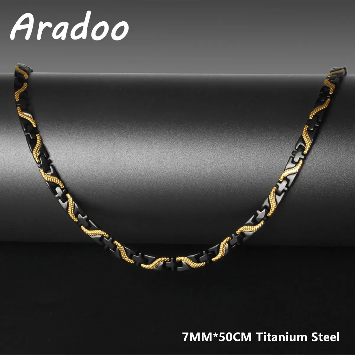 ARADOO Men Necklace Steel Silver 10
