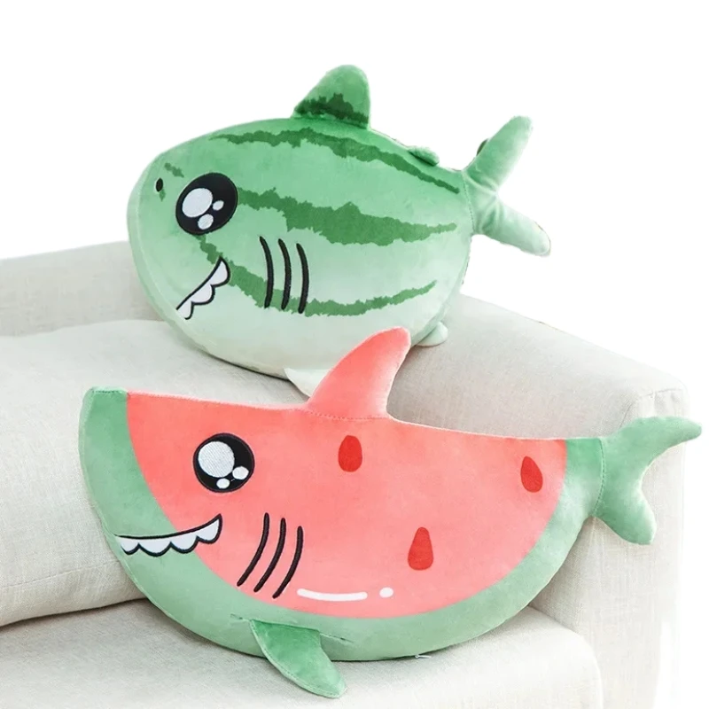 Creative Shark Watermelon Pillow Cushion Plush Toy Stuffed Simulation Doll Home Decor Children Kid Girlfriends Christmas Gifts