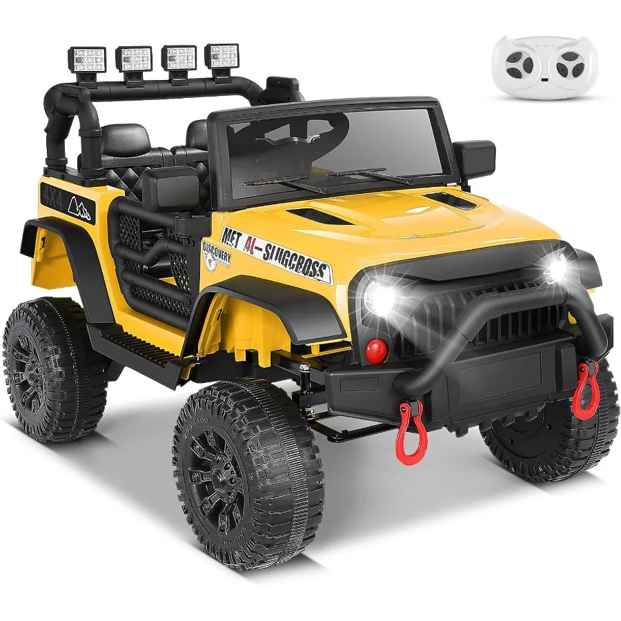 ركوب أطفال 24 فولت على شاحنة مع جهاز تحكم عن بعد، محركات 2 × 200 وات، سيارة تعمل بالبطارية للأطفال، فرامل ناعمة، ممتصة للصدمات، متعددة