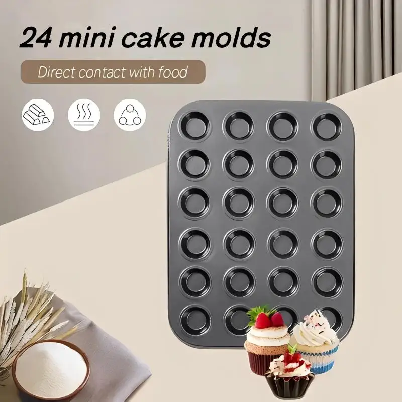 24/35 Holes Non‑Stick Muffin Cup Baking Tray Mold Mini Pudding Cupcake Pan Baking‑Specific Kitchen Tools
