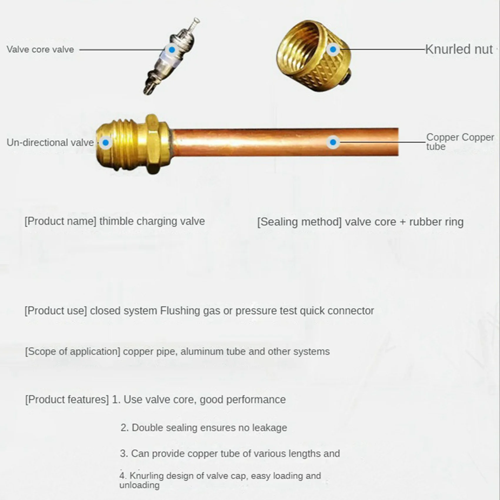 LNHF 20Pcs Access Valve 1/4 Inch SAE 1/4 Inch OD 2.755 Inch Stem Strong Core AC Air Conditioner Refrigeration Access Valve