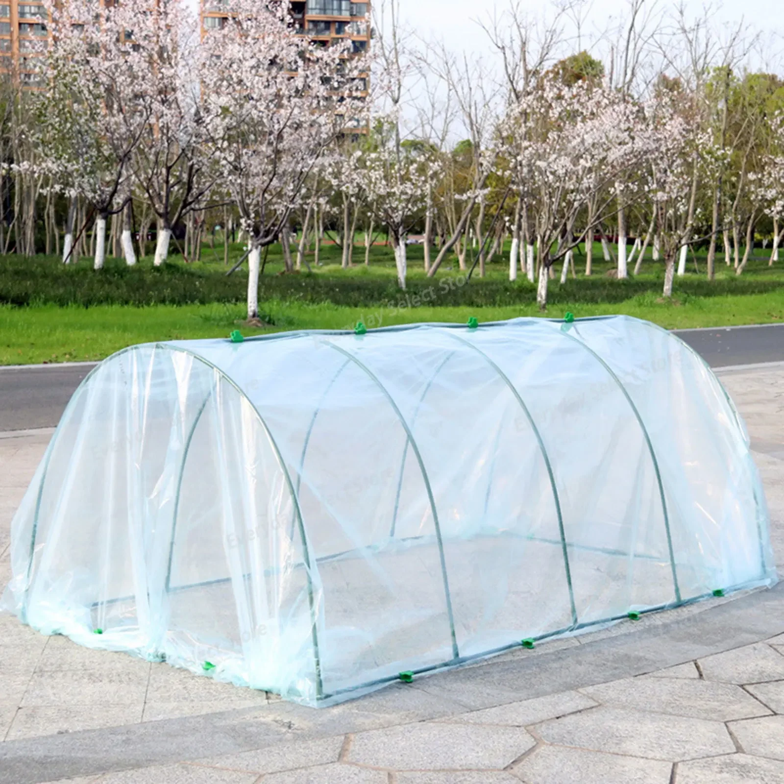 DIY‑Assemble Mini Greenhouse Kit, Home Garden Plant‑Growing Tunnel with Iron‑Frame & PVC Rain‑Proof Cover for Backyard