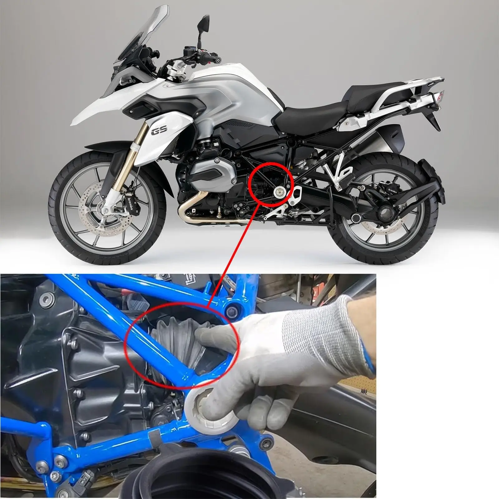PANICAL Für BMW R1200GS R RT ST R900 R NineT HP2 Motorrad Motorantriebswelle Gummimanschette Staubschutz Ersatz – Detail 14
