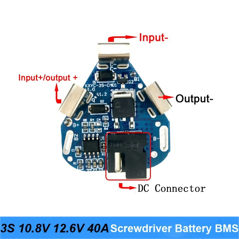 2X 3S 10.8V 12.6V 40A BMS 18650 Lithium Battery Board BMS For Screwdriver Shura Shurika Battery 3S 12V Battery Replace