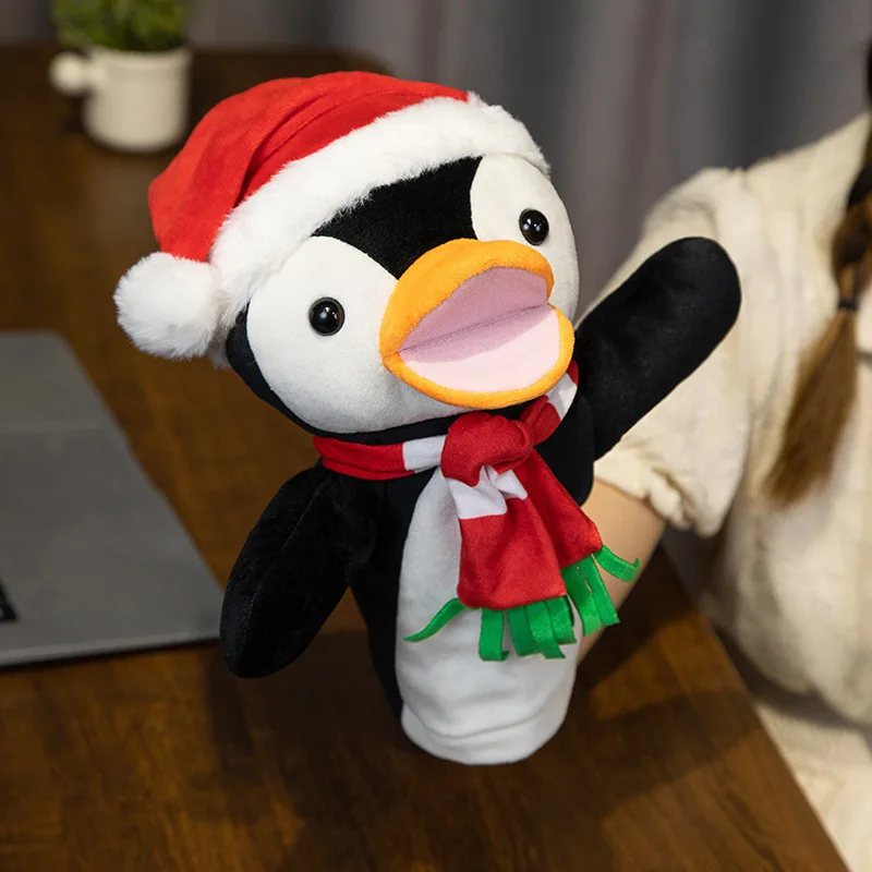 25cm Stuffed Plush Animals Toys Hand Finger Puppet Kawaii Dolls Educational Baby Toys Learning & Education Monkey Children T2