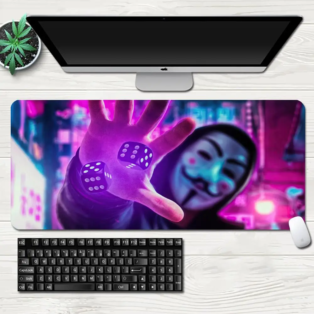 

gaming Mat Mouse Pad bureau teclado Desk V for Vendetta accessories Large thickened tapis de souris rubber mouse pad