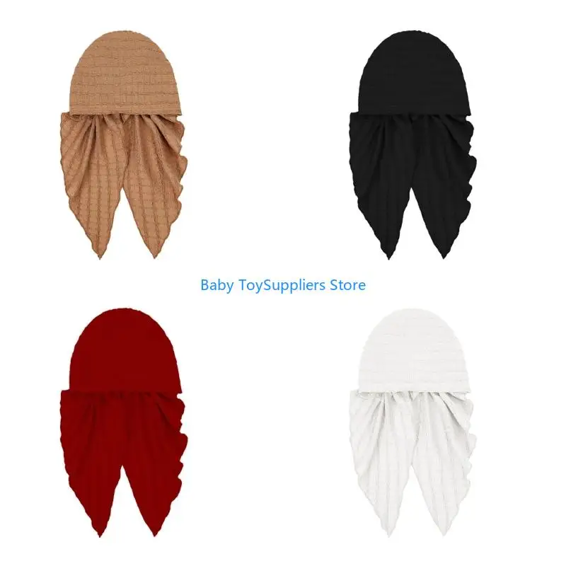 

R1WF женский головной убор в африканском стиле, однотонный хиджаб, мягкий дышащий тюрбан