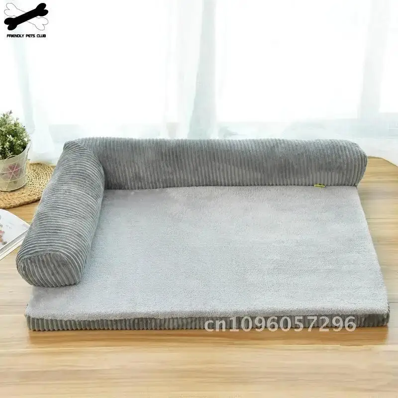 Pet Dog Bed Soft Cushion L Shaped Square Pillow Machine Washable Puppy Medium For Mat Cat Large And Detachable House Cover Dog