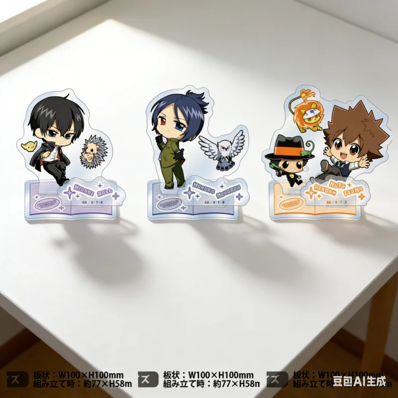 Anime Katekyou Hitman Reborn Hibari Hayato Tabletop Acrylic Stand Figure Decorations Accessories Decor Decorative Items