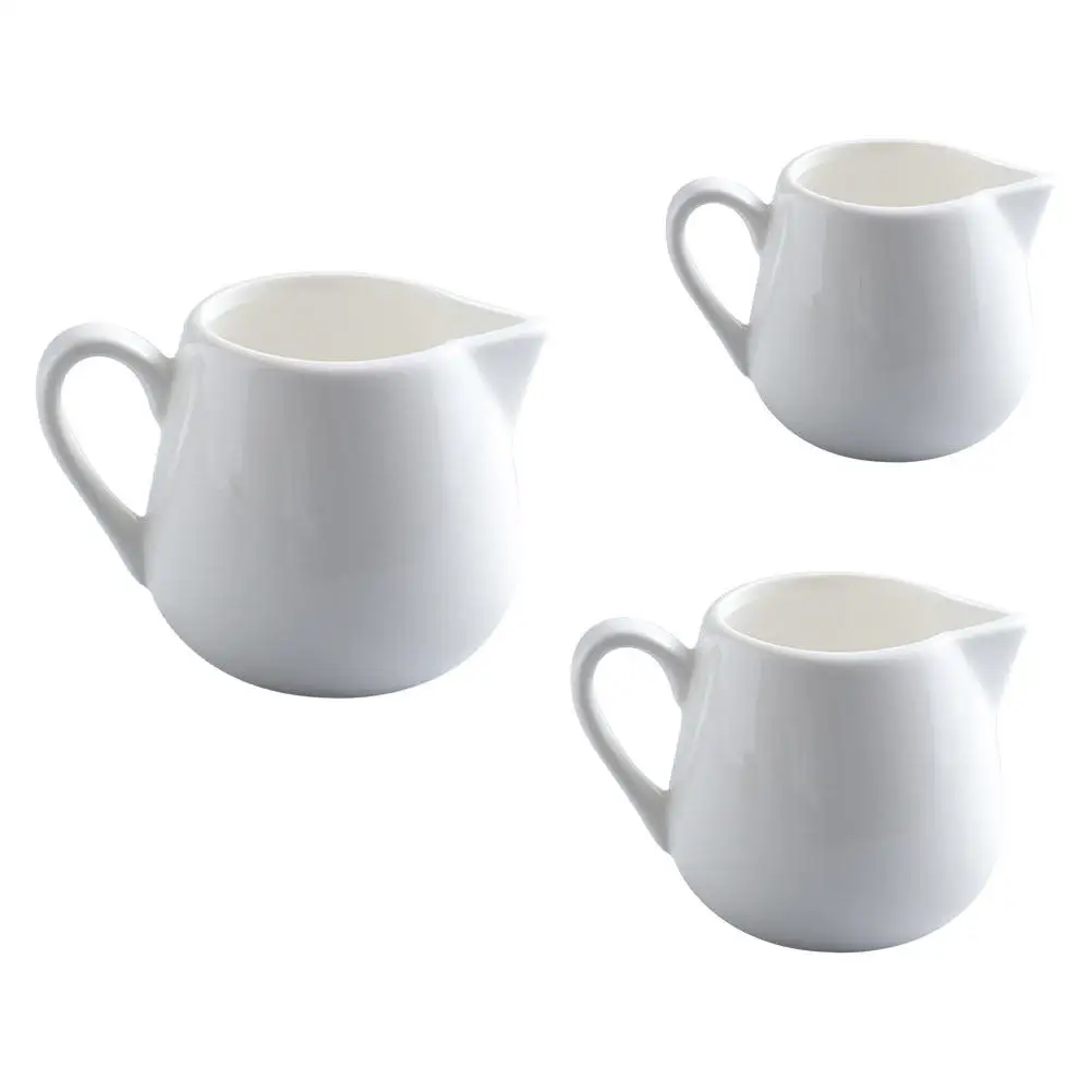 3Pcs Milk Jug Set Ceramic Honey Storage Jugs Household Jam Pots Multipurpose Sauce Cups Kitchen Containers Coffee Sugar Storage view 2