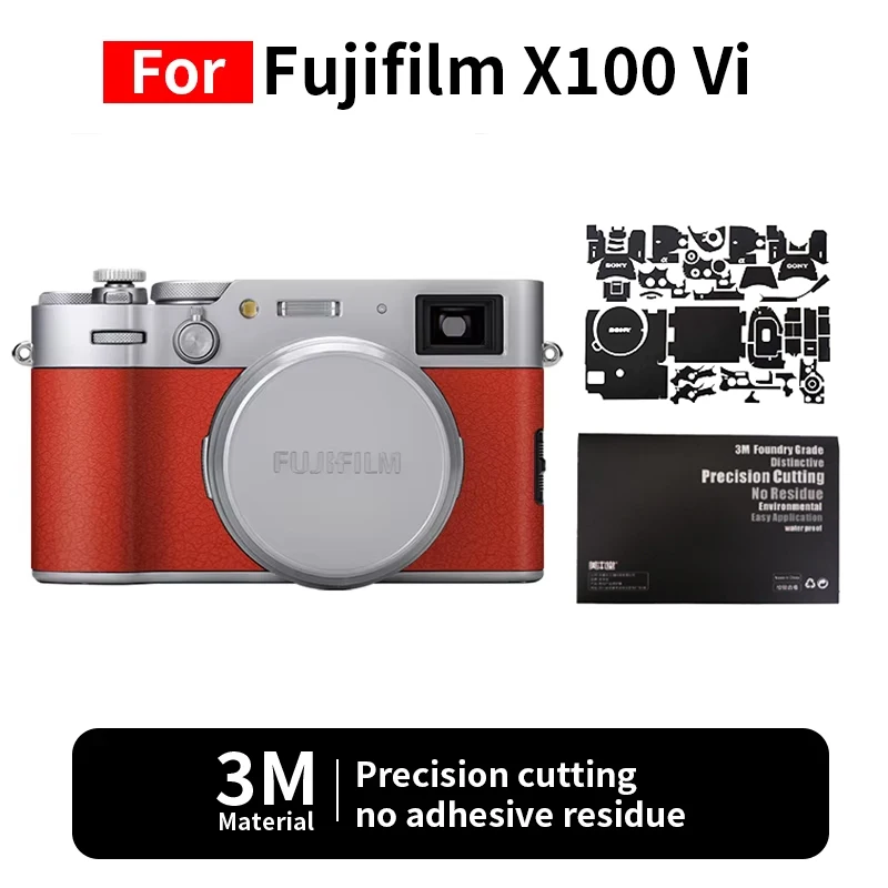 

Mebont для Fujifilm X100vi Skin Fujifilm X100 VI, наклейка для камеры, защитная пленка, полная защита, без остатков