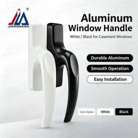 Luxury Durable Aluminum Window Handle White Or Black for Villa And Apartment Doors New Style of Window Handles