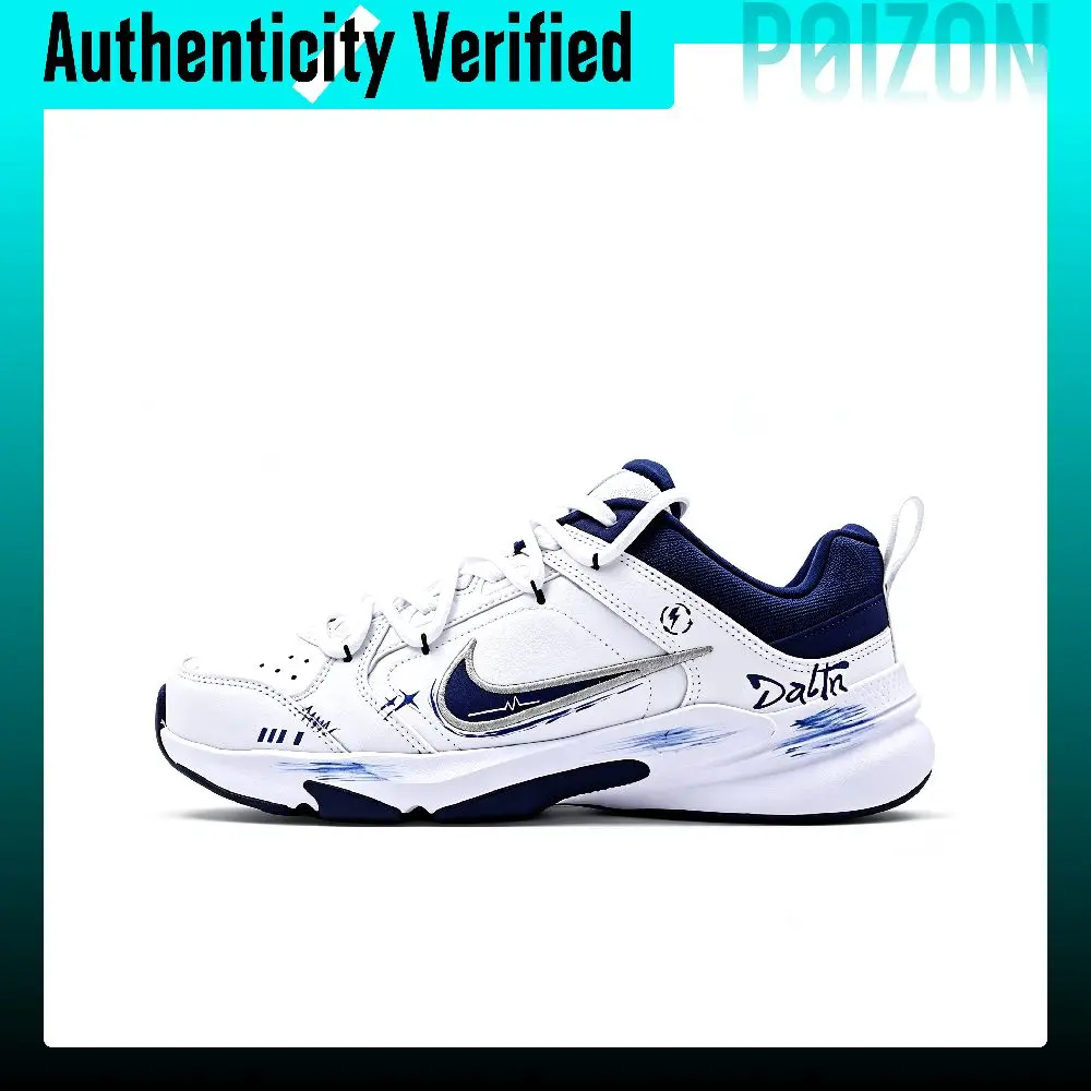 Nike Air Monarch 4 Chunky Sneakers Men's Low-top White/Blue Colorway 415445-102(Team3029-)
