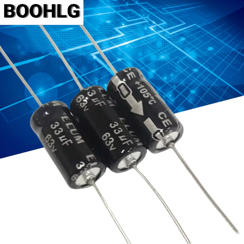 

10 шт. 63 В 33 мкФ оригинальный осевой горизонтальный электролитический конденсатор 33 мкФ 63 В 8x16