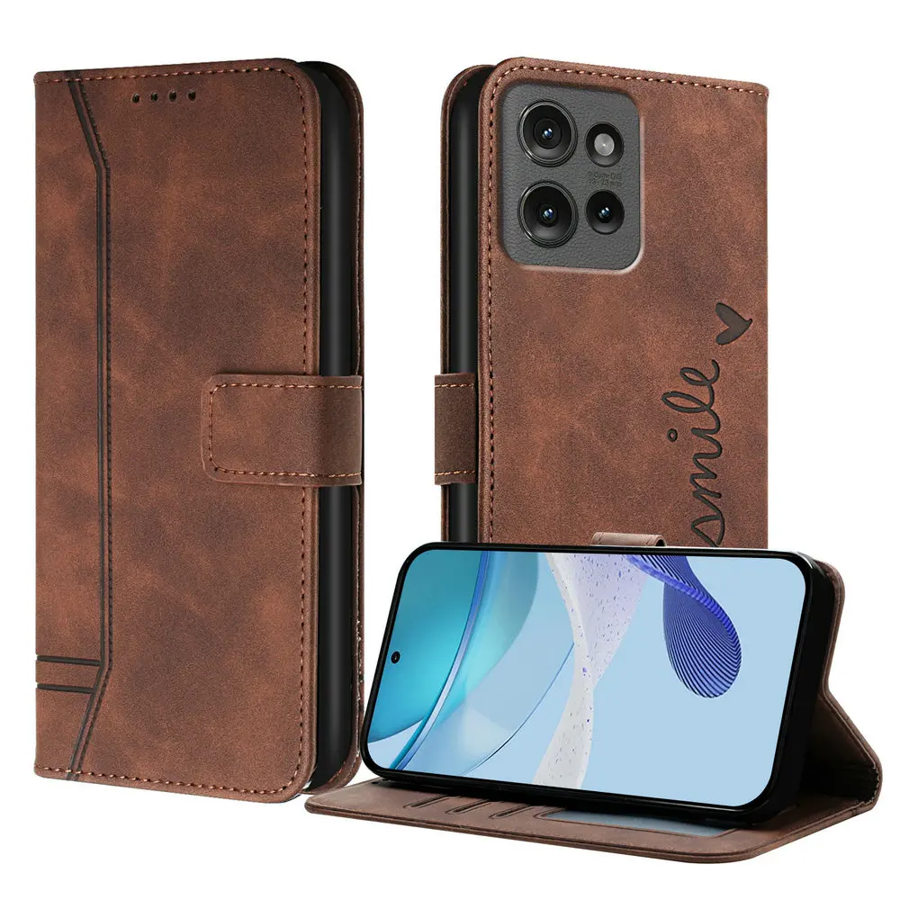 Etui Skórzane z Klapką na Karty do Motorola Edge60 Pro 60 50 Neo 5G Flip Case Capa Moto Edge 70 Fusion 60 50 Ultra 40 30 60s Signature Cover — zdjęcie produktu 6