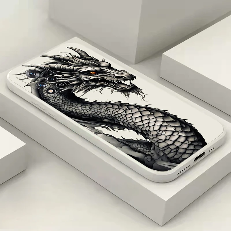 มังกรศักดิ์สิทธิ์จีนสําหรับXiaomi Mi 13 Mi 12 12S Mi 11 11T 10T 10S 10 Pro Ultra Liteเคสโทรศัพท์Carcasa