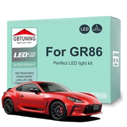 10Pcs LED Interior Light Bulb Tools For Toyota GR86 2021 2022 2023 2024 Car Accessories Canbus Dome License Plate Indoor Lamp
