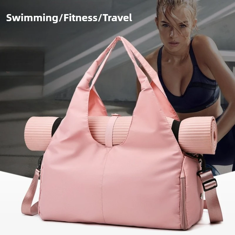 1Pcs Yoga Mat Bag Large Capacity Waterproof Gym Handbags with Shoulder Strap Women Men Travel Sports Swimming Fitness Tote Bags