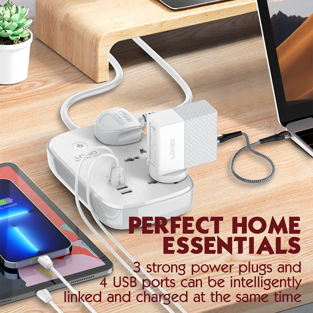 Wifi Smart Power Strip 2M 3 Output Extension Socket Plug Support Tuya Smart Life APP Remote Control Smart Home Socket Adapter